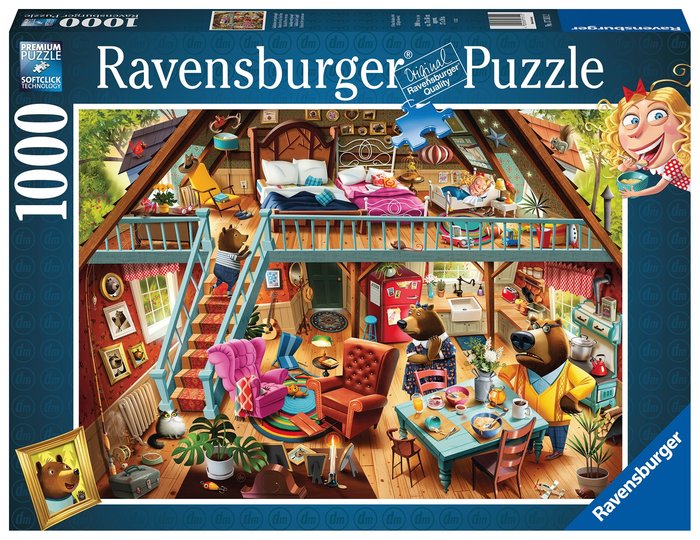 Puzzle Ravensburger Cachinhos Dourados e os Três Ursos de 1000 p