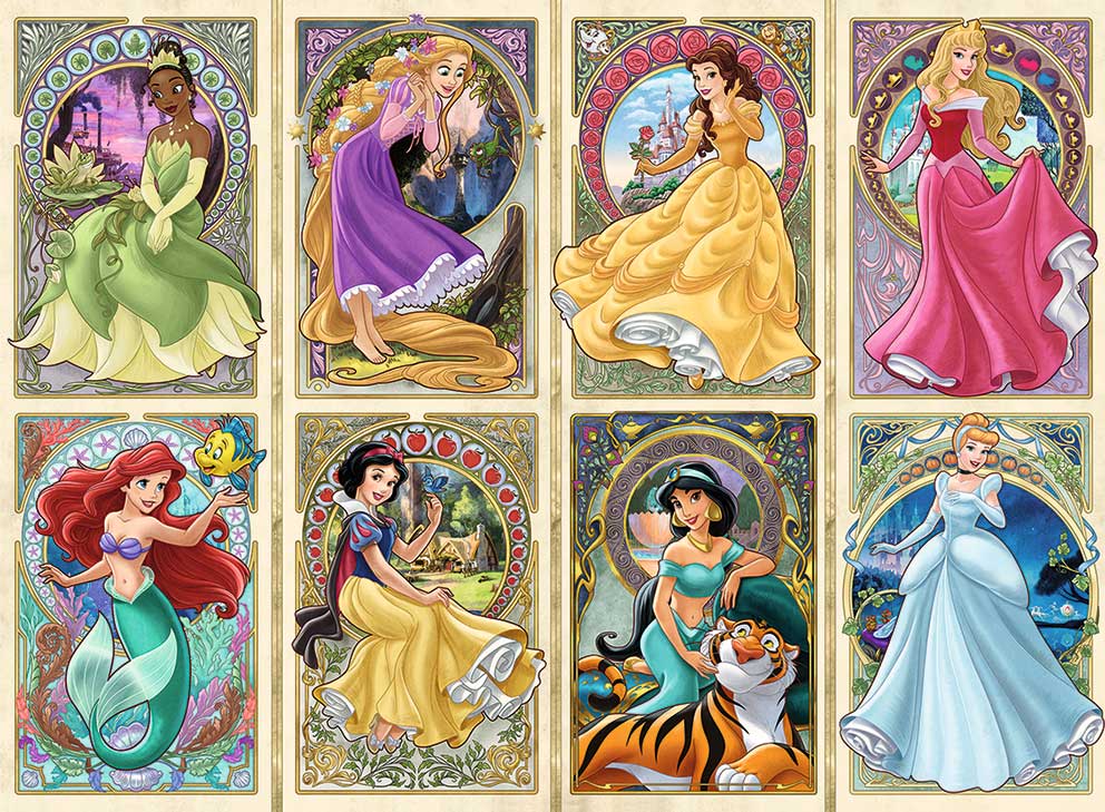 Ravensburger Disney Princess Art Nouveau Puzzle 1000 Peças