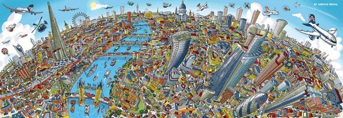 Puzzle Schmidt Panorama de Londres de 1000 peças