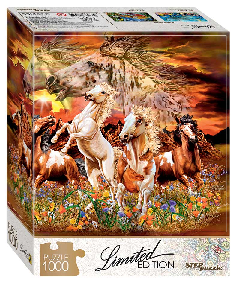 Puzzle Step Puzzle Encontre 16 Cavalos de 1000 peças