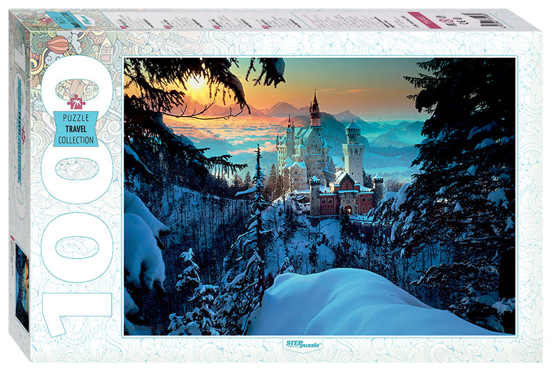Puzzle Step Puzzle Castelo de Neuschwanstein no Inverno