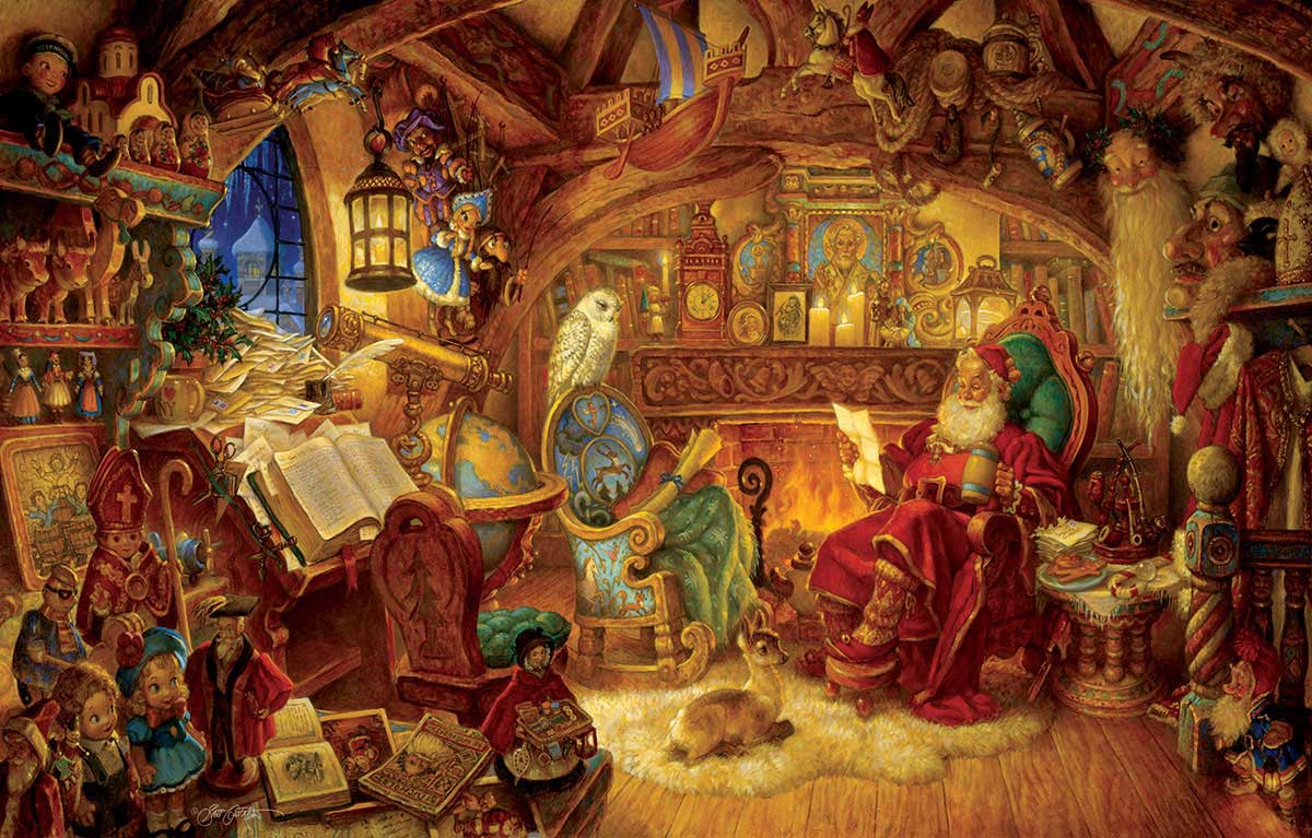 Puzzle SunsOut Santa's Studio 1000 peças