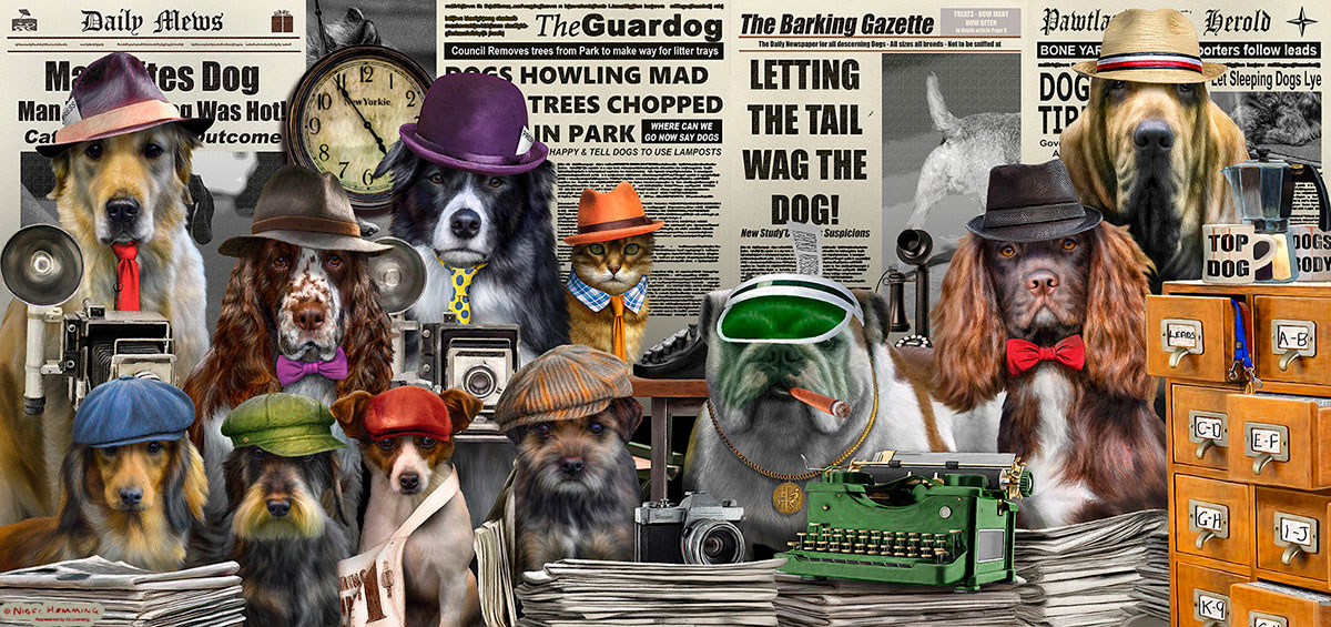 Puzzle SunsOut News Hounds de 1.000 peças
