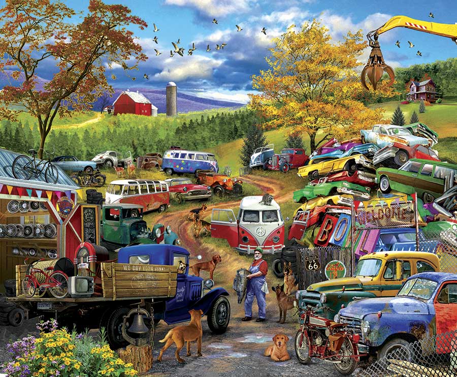 SunsOut Junkyard Visit 1000 Piece Puzzle