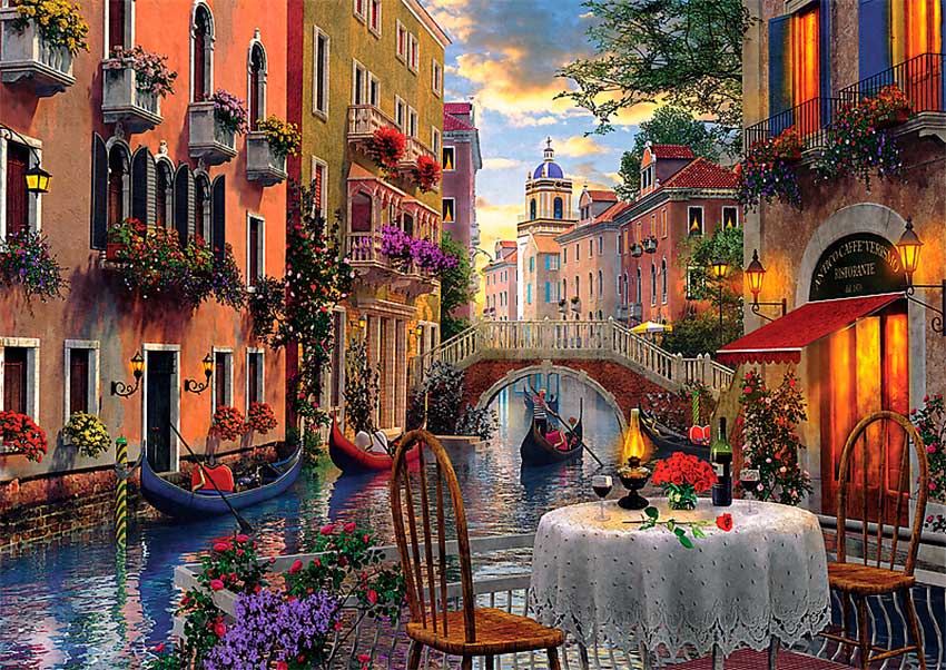 Trefl Puzzle Jantar Romântico em Veneza de 6000 Peças