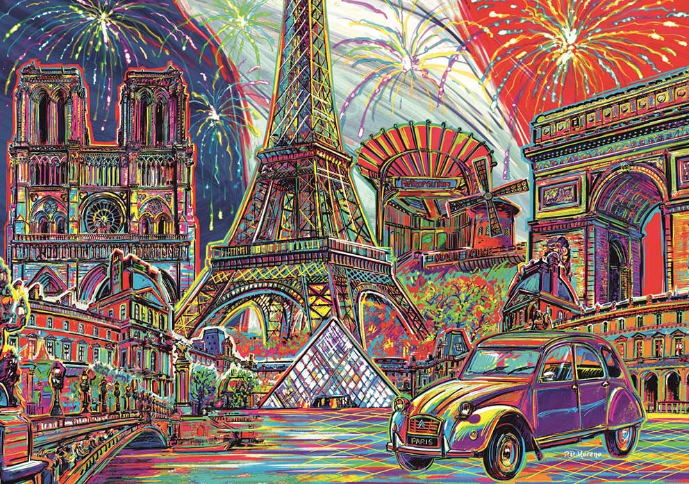 Puzzle Trefl Cores de Paris 1000 peças