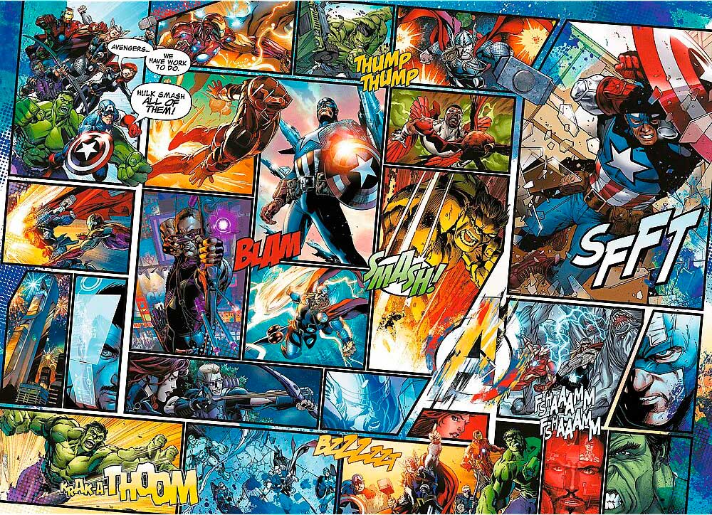 Puzzle Trefl Madeira Universo Marvel de 1000 peças