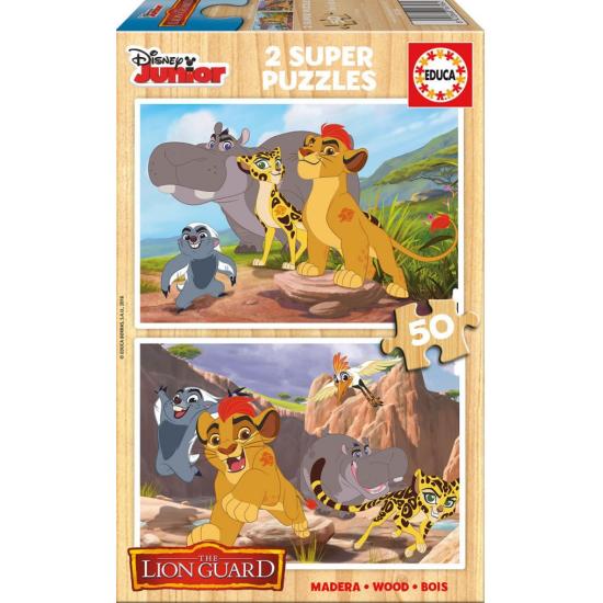 Puzzle Educa A Guarda do Leão, Rei Leão 2 x 50 Peças Puzzle Educa A Guarda do Leão, Rei Leão 2 x 50 Peças
