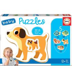 Puzzle Baby Educa Progressivo Pequenos Animais