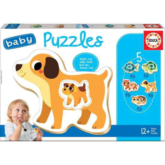 Puzzle Baby Educa Progressivo Pequenos Animais