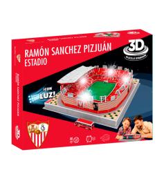 Puzzle 3D Estadio Ramón Sánchez Pizjuán Sevilla FC com Luz