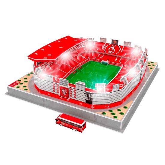 Puzzle 3D Estadio Ramón Sánchez Pizjuán Sevilla FC com Luz