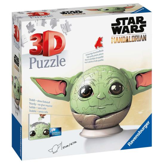 Puzzle 3D Ravensburger  Bola Grogu 73 Pçs Puzzle 3D Ravensburger  Bola Grogu 73 Pçs