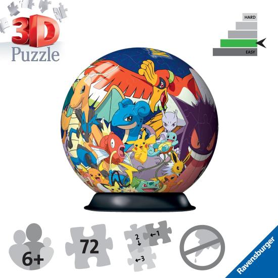 Puzzle 3D Ravensburger  Bola Pokemon 73 Pçs