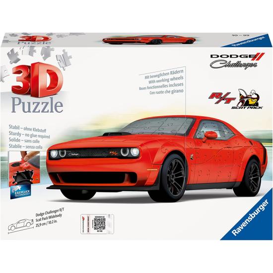 Puzzle 3D Ravensburger Dodge Challenger Vermelho 165 P