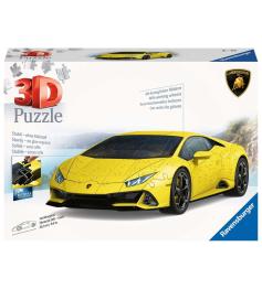 Puzzle 3D Ravensburger Lamborghini Huracan Evo Amarelo 108p