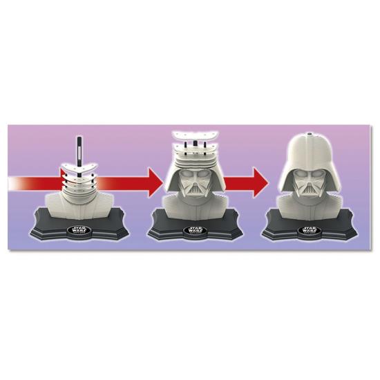 Puzzle 3D escultura colorida Darth Vader 160 peças