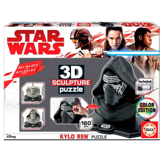 Puzzle Escultura 3D Cor Kylo Ren de 160 Peças
