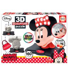 Puzzle Educa 3D Escultura Cor Minnie de 160 Peças