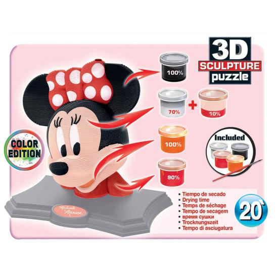 Puzzle Educa 3D Escultura Cor Minnie de 160 Peças Puzzle Educa 3D Escultura Cor Minnie de 160 Peças