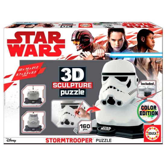 Puzzle Stormtrooper Escultura 3D Cor 160 Peças