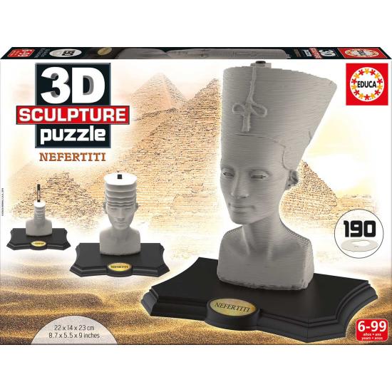 Puzzle Escultura 3D Nefertiti de 190 Peças