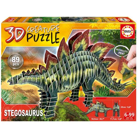 Puzzle Educa 3D Stegosaurus Creature 89 Peças
