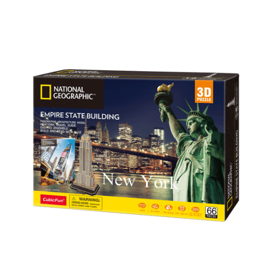 Puzzle 3D do Empire State Building de marcas mundiais (Na Puzzle 3D do Empire State Building de marcas mundiais (Na