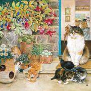 Puzzle Alipson Agneatha E Seus Gatinhos de 1000 Peças