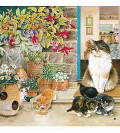 Puzzle Alipson Agneatha E Seus Gatinhos de 1000 Peças