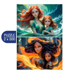 Puzzle Alipson Água e Fogo 2x500 peças