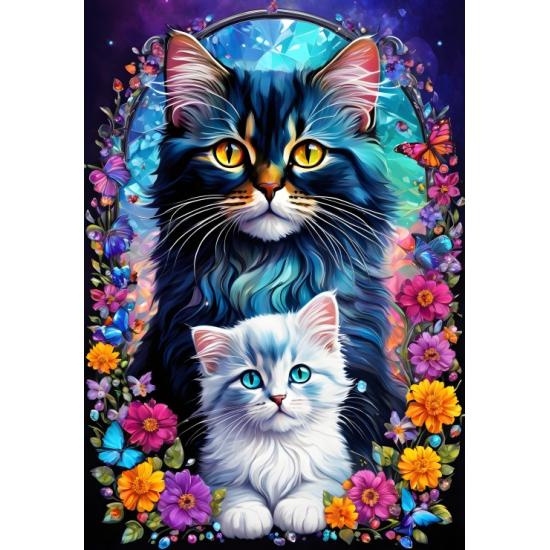 Puzzle Alipson Gatos do Amor Materno de 1000 Peças