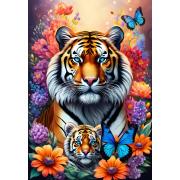 Puzzle Alipson Tigres do Amor Materno de 1000 Peças