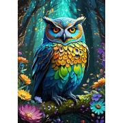 Puzzle Alipson Coruja Azul de 500 Peças