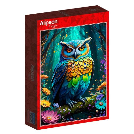 Puzzle Alipson Coruja Azul de 500 Peças