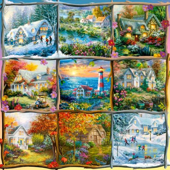 Puzzle Alipson Composição das 9 Estações de 1000 Peças