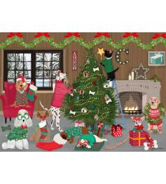 Puzzle Alipson Decoração De Natal Com Cães de 500 Peças