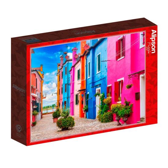 Puzzle Alipson Beco Colorido De Burano de 500 Peças