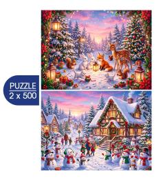 Puzzle Alipson Feliz Natal de 2x500 peças