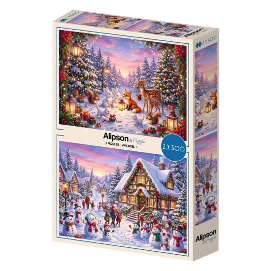 Puzzle Alipson Feliz Natal de 2x500 peças