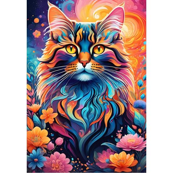 Puzzle Alipson Gato Multicolorido de 1000 Peças