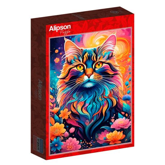 Puzzle Alipson Gato Multicolorido de 1000 Peças
