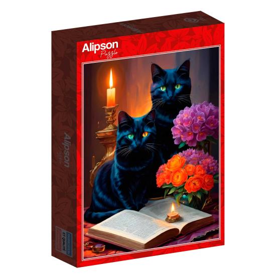 Puzzle Alipson Gatos Pretos de 500 Peças