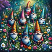 Puzzle Alipson Gnomos De Jardim Na Primavera de 1000 Peças