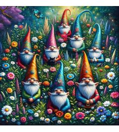 Puzzle Alipson Gnomos De Jardim Na Primavera de 1000 Peças