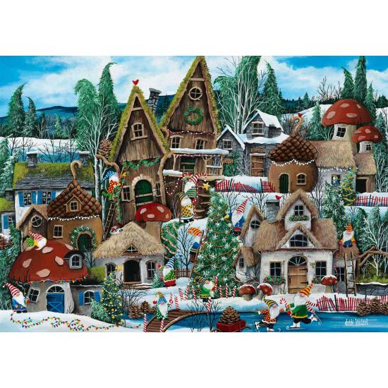 Puzzle Alipson Gnomos nas férias de Natal de 1000 Peças Puzzle Alipson Gnomos nas férias de Natal de 1000 Peças