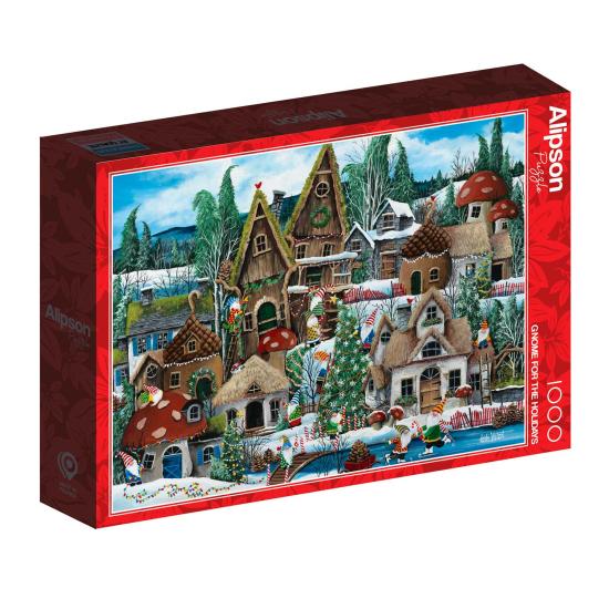 Puzzle Alipson Gnomos nas férias de Natal de 1000 Peças Puzzle Alipson Gnomos nas férias de Natal de 1000 Peças