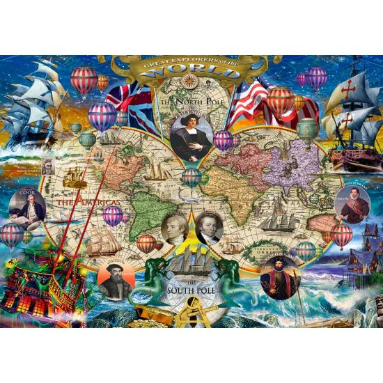 Puzzle Alipson Grandes Exploradores do Mundo de 1500 Peças Puzzle Alipson Grandes Exploradores do Mundo de 1500 Peças