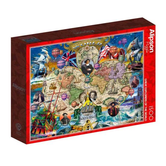 Puzzle Alipson Grandes Exploradores do Mundo de 1500 Peças Puzzle Alipson Grandes Exploradores do Mundo de 1500 Peças