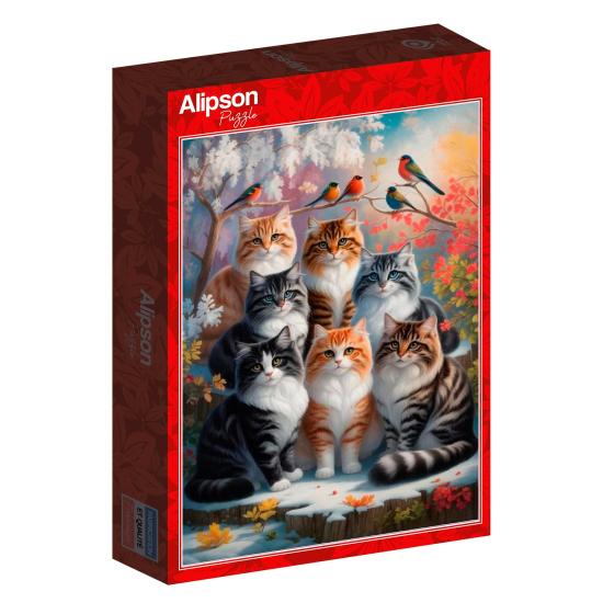 Puzzle Alipson Inverno Felino de 1000 Peças
